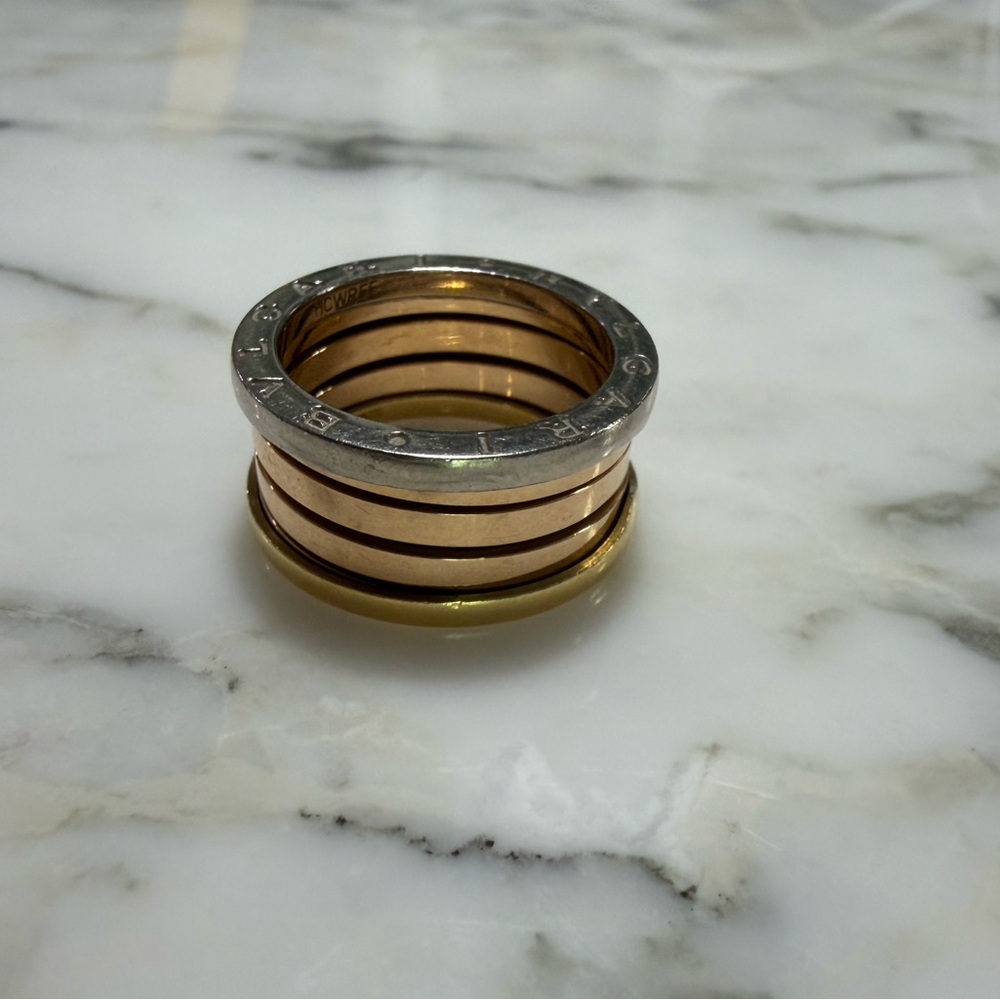 Bulgari B.zero 1 Ring in 18K Rose, Yellow & White Gold